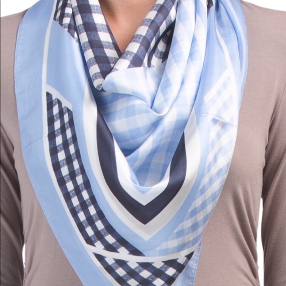 Oversized 100% Silk Scarf by Euroseta Fashion